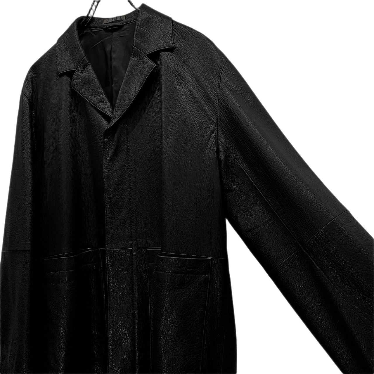AURALEE 21AW GOAT LEATHER JACKET ゴートレザーフライフロントテーラードジャケット ブルゾン コート アウター 定価154,000円 A21AJ01GL オーラリー メンズ