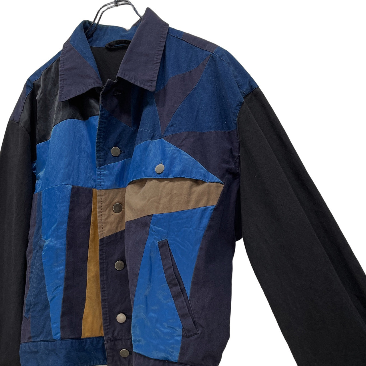 ISSEY MIYAKE MEN 93SS パッチワークコットンナイロントラッカーブルゾン ジャケット コート アウター  Archive 90s 本人期 三宅一生 イッセイミヤケ メン メンズ