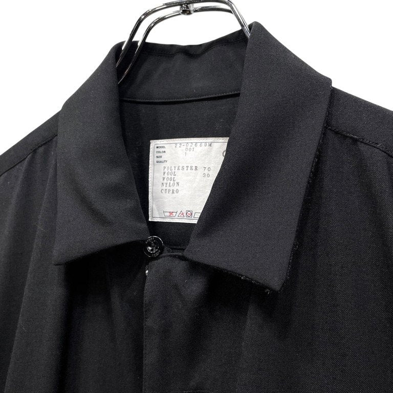 sacai 22AW SUITING JUMPSUITS スーツクロスジップアップジャンプスーツ つなぎ オーバーオール ジャケット パンツ サカイ メンズ