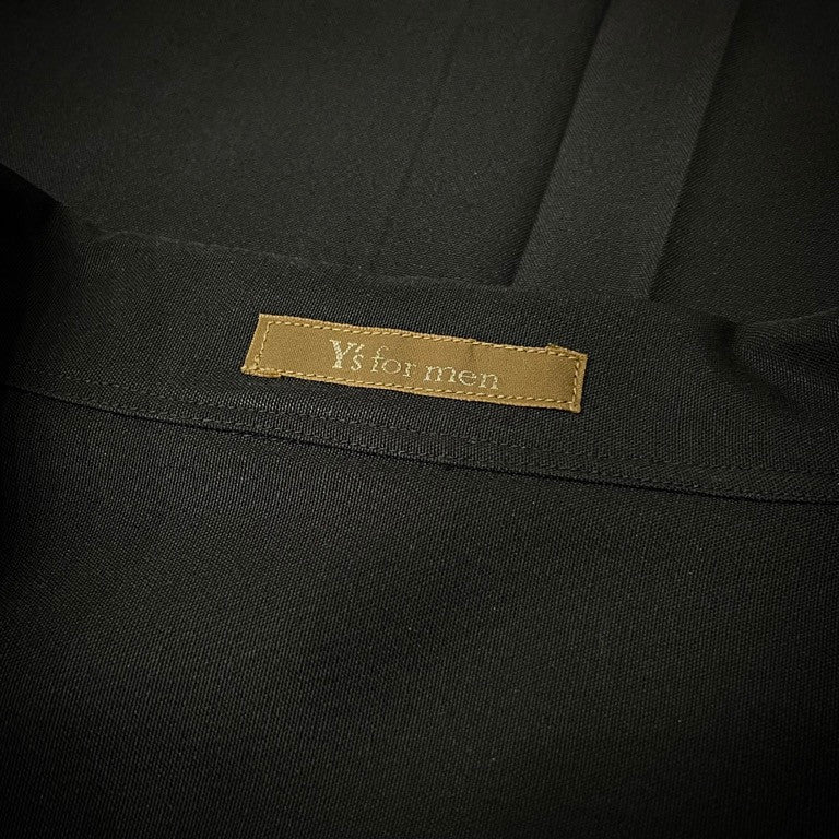 Y's for men ウールタキシードクロスオープンカラーオーバーサイズシャツ ブラウス トップス 開襟 Archive 90s ビッグシルエット Yohji Yamamoto Pour Homme ヨウジヤマモトプールオム ワイズフォーメン メンズ