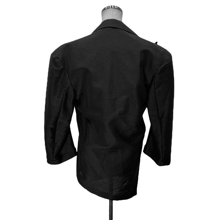 Yohji Yamamoto Femme 01SS ピークドラペル変形カットアシンメトリー1Bテーラードジャケット Archive ブレザー ブルゾン コート アウター ヨウジヤマモトファム レディース