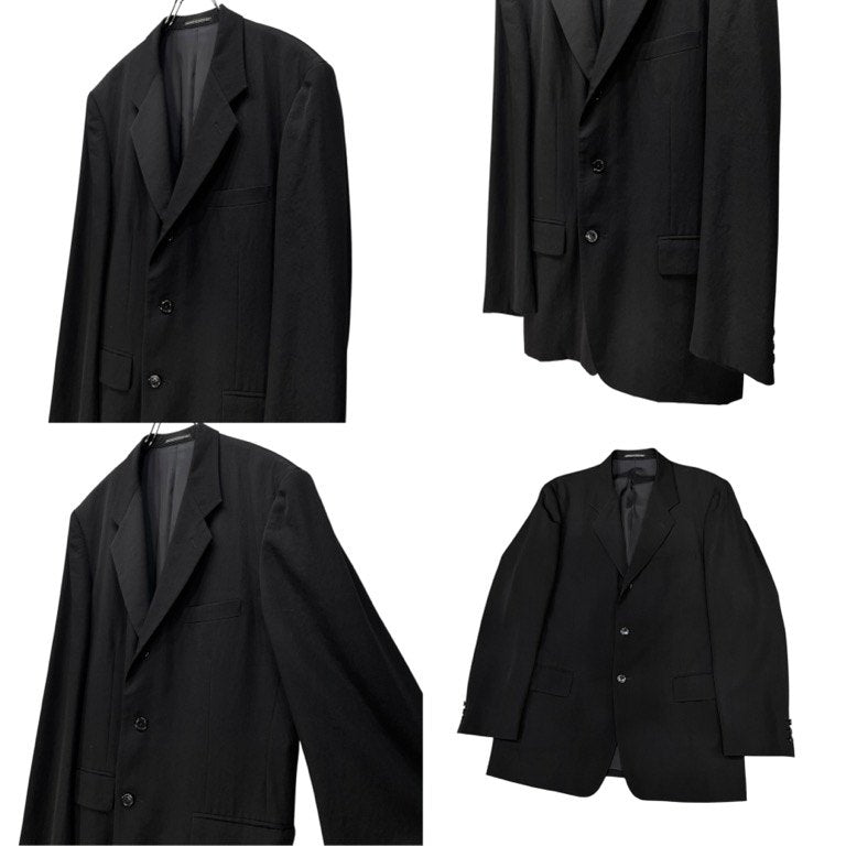 Yohji Yamamoto COSTUME D’HOMME ウールギャバジンセットアップスーツ テーラードジャケット パンツ スラックス トラウザーズ Pour Homme ヨウジヤマモト コスチュームドオム プールオム ワイズフォーメン メンズ