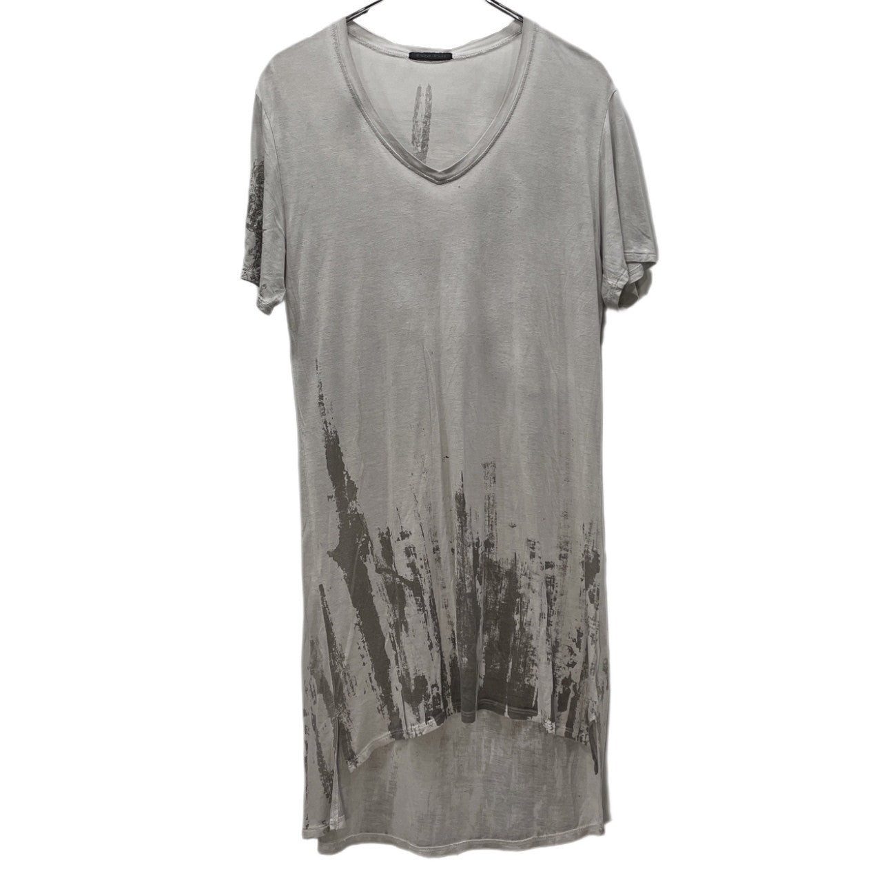 KMRii グラフィックプリントVネックモダールロングカットソー Tシャツ Tee T-shirt トップス Y2K ケムリ メンズ