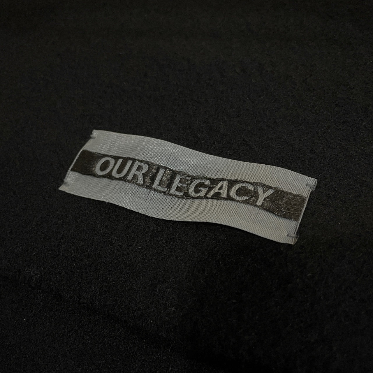 OUR LEGACY 24AW BLACK DOUBLE WOOL ESTATE SCARF ウールフリンジ大判マフラー スカーフ ストール 服飾小物 雑貨 定価39,600円 アワーレガシー メンズ レディース ユニセックス