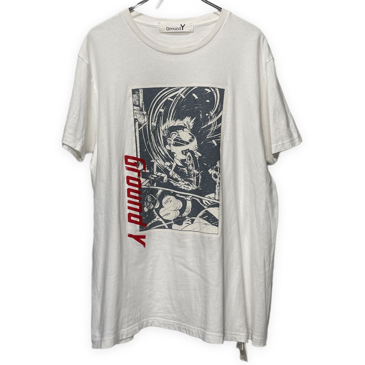 Ground Y 18AW 仮面ライダーコラボイラストプリントTシャツ カットソー Tee T-shirt トップス Yohji Yamamoto グラウンドワイ ヨウジヤマモト メンズ レディース ユニセックス