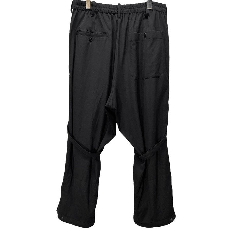 Yohji Yamamoto Pour Homme 16AW ウールギャバジン裾リブバンデージパンツ LOOK15 HR-P43-100 パラシュート ベルト ボトムス Archive ヨウジヤマモトプールオム メンズ