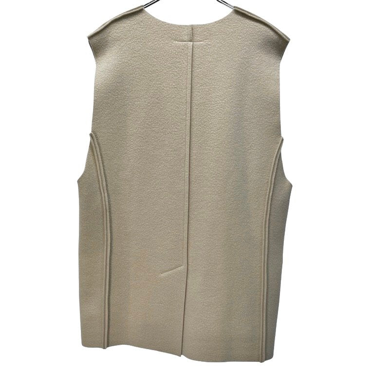 MM6 Maison Margiela 22AW バージンウールカシミヤフェルトフックボタンベスト ノースリーブ ジャケット ブルゾン トップス アウター カシミア 未使用タグ付き エムエムシックス メゾンマルジェラ レディース