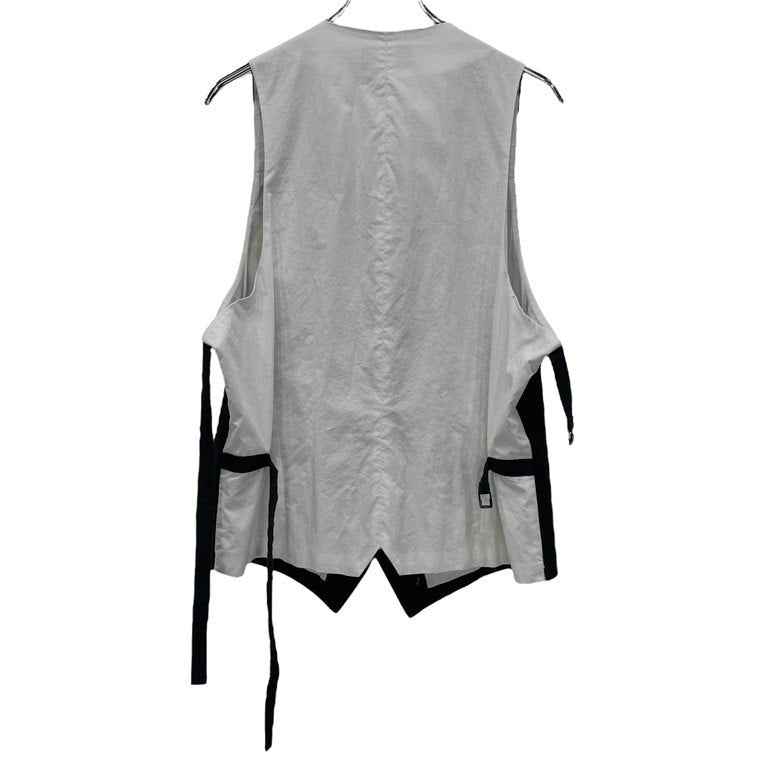 ANN DEMEULEMEESTER 08SS ダブルバックベルト5Bロングベスト ジレ ノースリーブ ジャケット トップス アウター アンドゥムルメステール メンズ