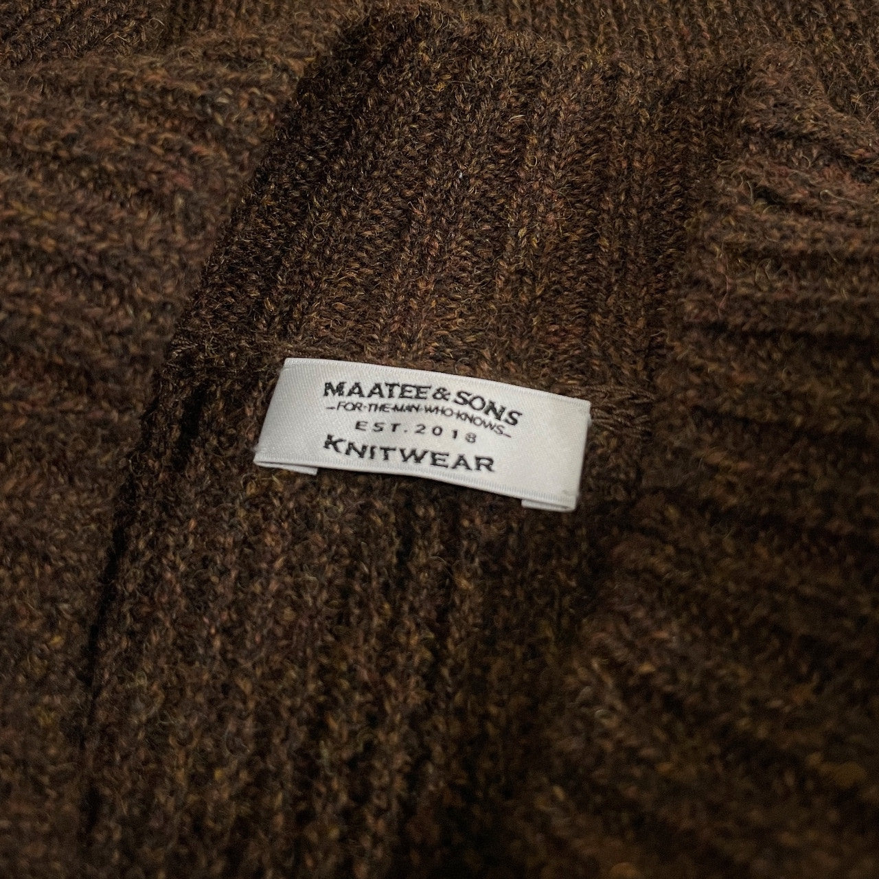 MATEE&SONS RIB M/N SWEATER ウール畦編みモックネックリブニットセーター トップス マーティーアンドサンズ メンズ