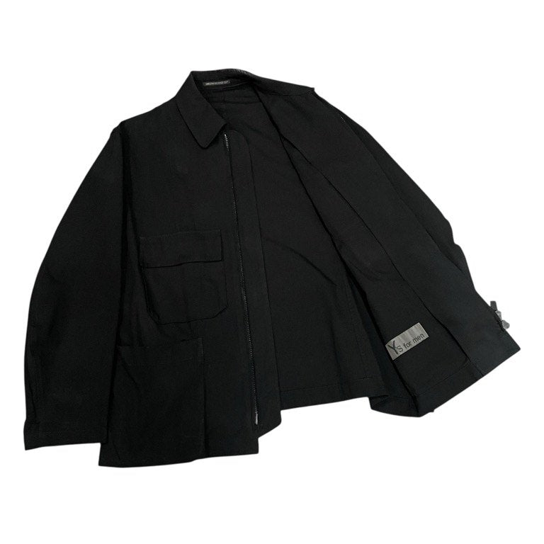 Y's for men 25SS FASTENER BLOUSON WITH COTTON LINEN UNEVEN YARN CANVAS コットンリネンライトキャンバスファスナーブルゾン ジップ ジャケット 定価103,400円 Yohji Yamamoto Pour Homme ヨウジヤマモトプールオム ワイズフォーメン