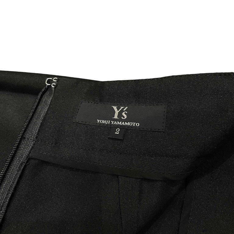 Y's ウールポリエステルギャバジンスリットロングタイトスカート パンツ ボトムス Yohji Yamamoto Femme ヨウジヤマモトファム ワイズ レディース