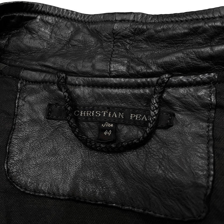 CHRISTIAN PEAU ラムレザーアビエイタージャケット ライダース ブルゾン コート アウター アビエーター クリスチャンポー メンズ