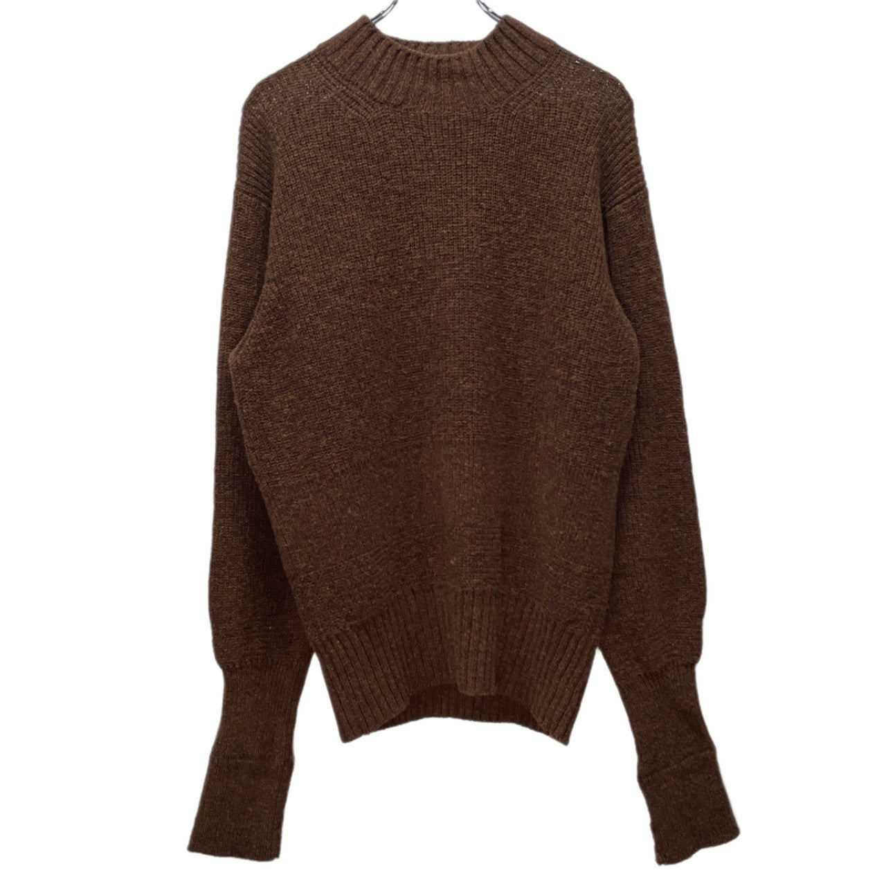 MATEE&SONS RIB M/N SWEATER ウール畦編みモックネックリブニットセーター トップス マーティーアンドサンズ メンズ