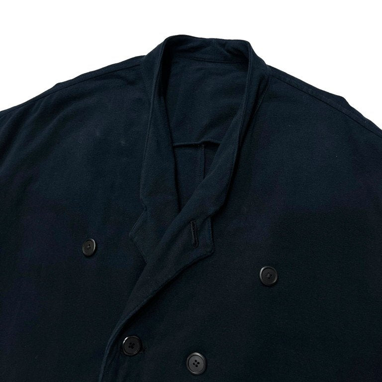 Yohji Yamamoto Pour Homme 84AW or 85SS コットン天竺ダブルブレストテーラードハーフコート ジャケット Archive 80s 90s 最初期 超希少 レア ファーストコレクション ヨウジヤマモトプールオム メンズ