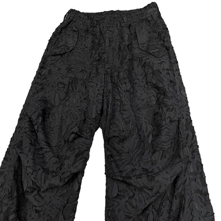 TAAKK 21SS CUT JACQUARD PARACHUTE PANTS フラワーカットジャカードイージーパラシュートパンツ ドローストリング ミリタリー アーミー TA24SS-PT107 定価55,000円