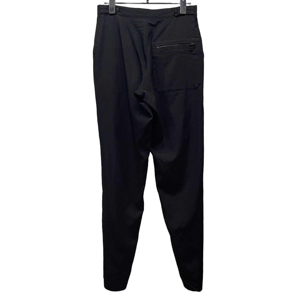 B Yohji Yamamoto 16AW ウールギャバジンサイドアジャスター裾ジップテーパードパンツ ボトムス ビー ヨウジヤマモト レディース