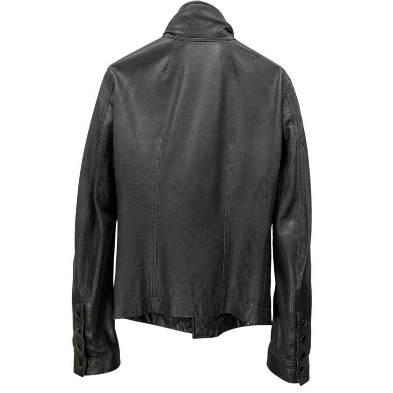 Rick Owens 14AW ラムレザーハイネックレザージャケット MOODY FW ブルゾン コート アウター ライダース バイカー リックオウエンス メンズ