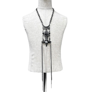 Jean Paul GAULTIER ローズバッファローロングチェーンネックレス 一点物 激レア 希少 Archive 90s 00s JPG 未使用 薔薇 バフォメット ペンダント アクセサリー ジャンポールゴルチエ メンズ レディース ユニセックス
