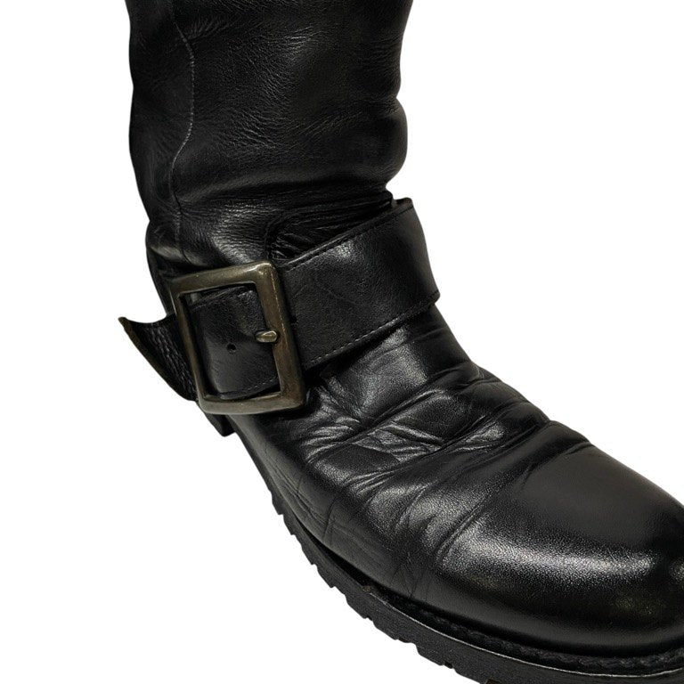 LIMI feu カーフレザーロングエンジニアブーツ ベルト シューズ 靴 クツ Yohji Yamamoto リミフゥ ヨウジヤマモト レディース