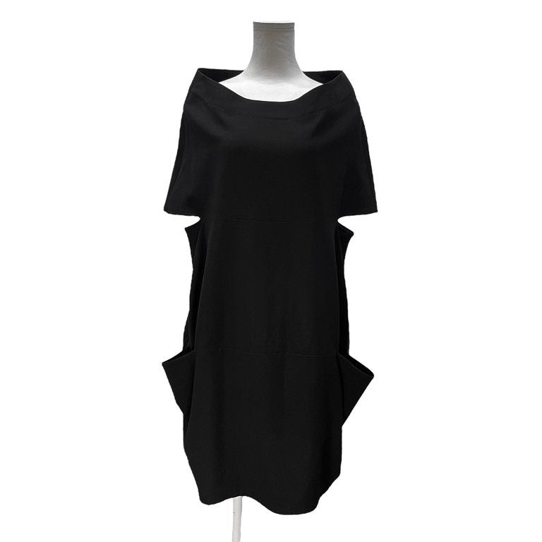 LIMI feu ウールギャバジンノースリーブ立体ネックワンピース 変形 トップス アウター ブラウス Yohji Yamamoto Femme リミフゥ ヨウジヤマモト レディース