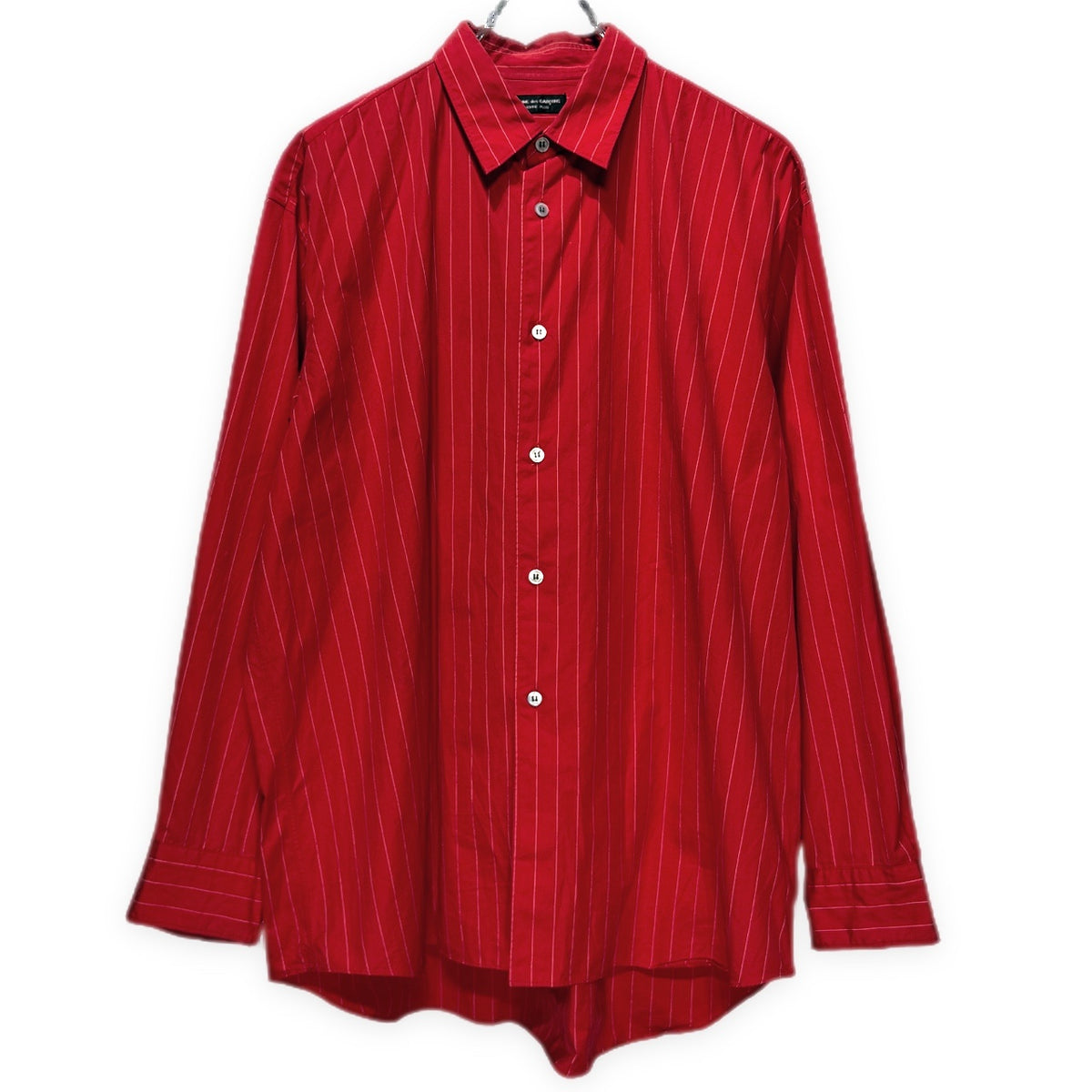 COMME des GARCONS HOMME PLUS コットンブロードストライプボックスシルエットシャツ オーバーサイズ ブラウス トップス Archive 80s 90s コムデギャルソンオムプリュス メンズ