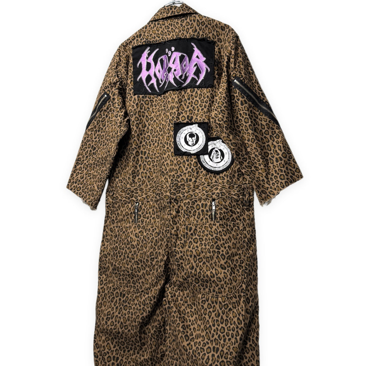 KIDILL PADLOCK JUMPSUIT レオパードジップデザインパドロックジャンプスーツ オールインワン つなぎ Ho99o9 ヒョウ柄 総柄 パッチ KL918 定価154,000円 キディル メンズ
