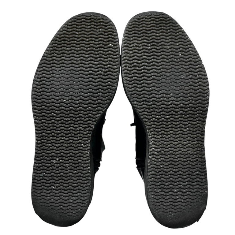 Yohji Yamamoto Pour Homme 19AW レザーキャンバスアートペイントレースアップサイドジップジョッキーブーツ LOOK25 ロング ジョッパーズ ジョッパー シューズ 靴 クツ ヨウジヤマモトプールオム メンズ