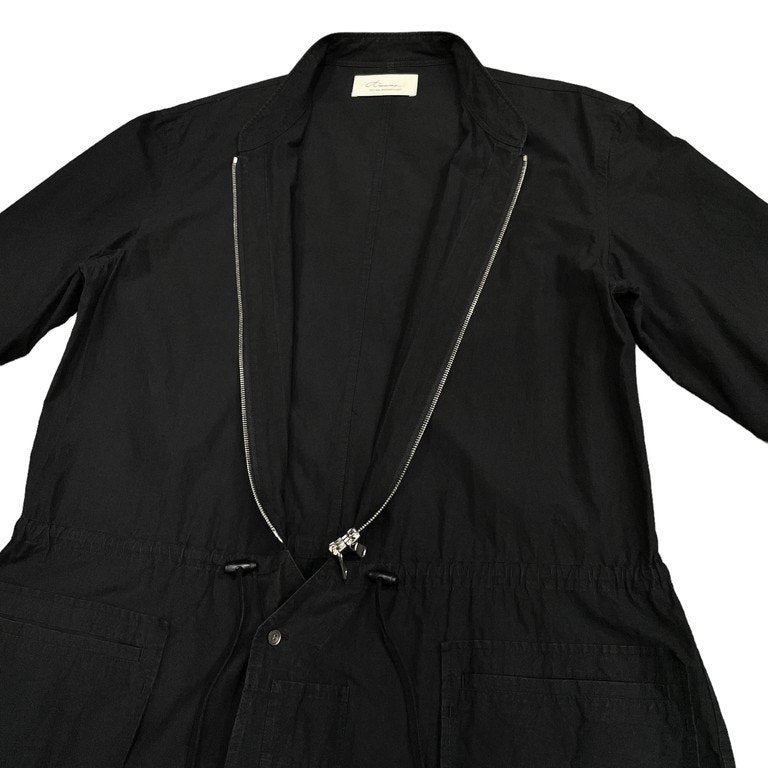 Azuma. 19SS CLASSIC LONG ZIP SHIRT コットンタイプライタースタンドカラークラシックロングジップシャツ 19SH-SH-02 定価29,700円 アズマ メンズ レディース ユニセックス