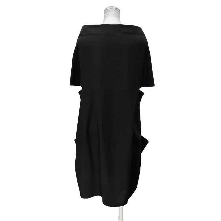 LIMI feu ウールギャバジンノースリーブ立体ネックワンピース 変形 トップス アウター ブラウス Yohji Yamamoto Femme リミフゥ ヨウジヤマモト レディース