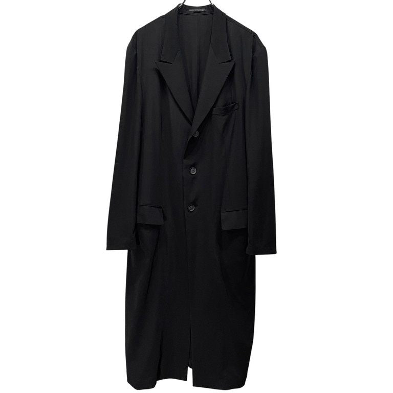 Yohji Yamamoto Pour Homme 20SS トリアセテートポリエステルバックメッセージプリントロングジャケット コート LOOK41 Archive HN-J54-500 ヨウジヤマモトプールオム メンズ