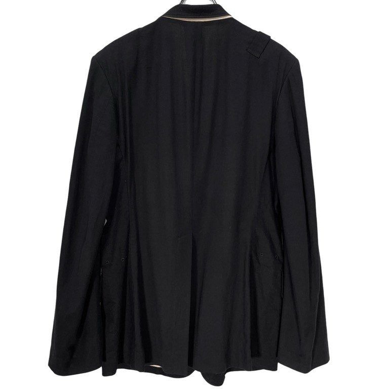 REGULATION Yohji Yamamoto MEN 14SS フロント切替ショルダーストラップ4Bテーラードジャケット ブレザー スタンドカラー ブルゾン コート アウター レギュレーション ヨウジヤマモト メン メンズ