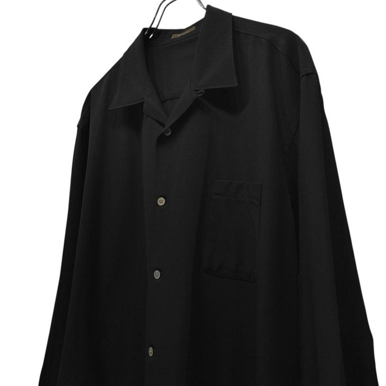Y's for men ウールタキシードクロスオープンカラーオーバーサイズシャツ ブラウス トップス 開襟 Archive 90s ビッグシルエット Yohji Yamamoto Pour Homme ヨウジヤマモトプールオム ワイズフォーメン メンズ