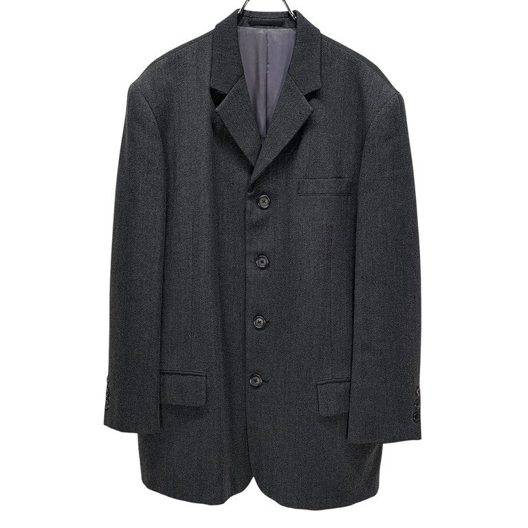 Y's for men ウールサージセットアップスーツ Archive 90s 4Bテーラードジャケット 2タックパンツ スラックス トラウザーズ ごま塩 Yohji Yamamoto Pour Homme ヨウジヤマモトプールオム ワイズフォーメン メンズ