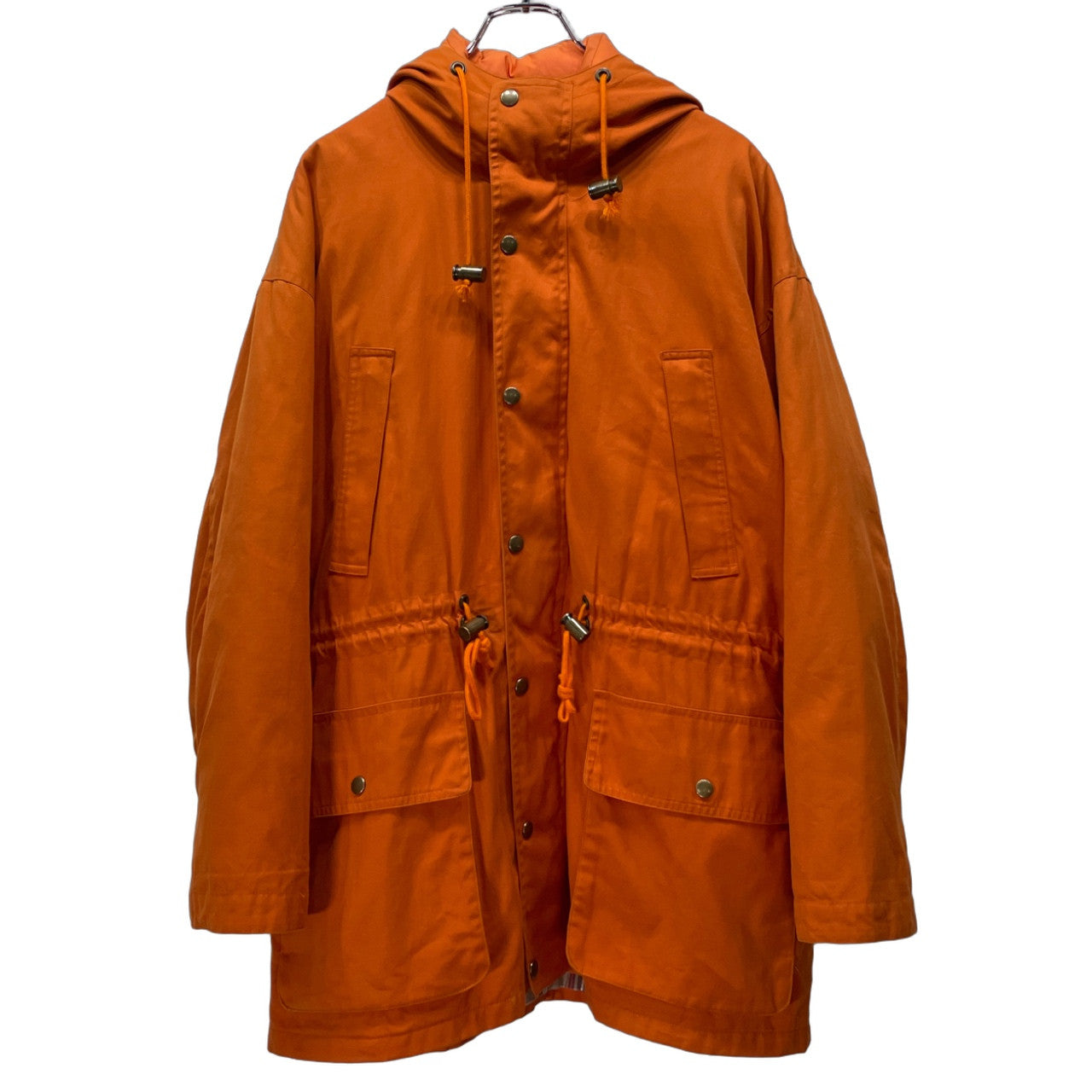 HAI SPORTING GEAR ISSEY MIYAKE コットンギャバジンデタッチャブルインナーダウンハイネックフードコート Archive 80s 90s ジャケット ブルゾン アウター イッセイミヤケ メンズ