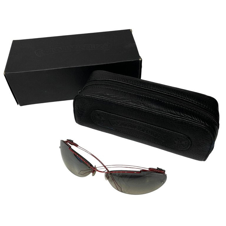 CHROME HEARTS DRAGPIPE3 D.P. III サイドダガーフォックスフレームハーフリムサングラス 眼鏡 メガネ アイウェア 服飾雑貨 小物 CH クロムハーツ メンズ レディース ユニセックス