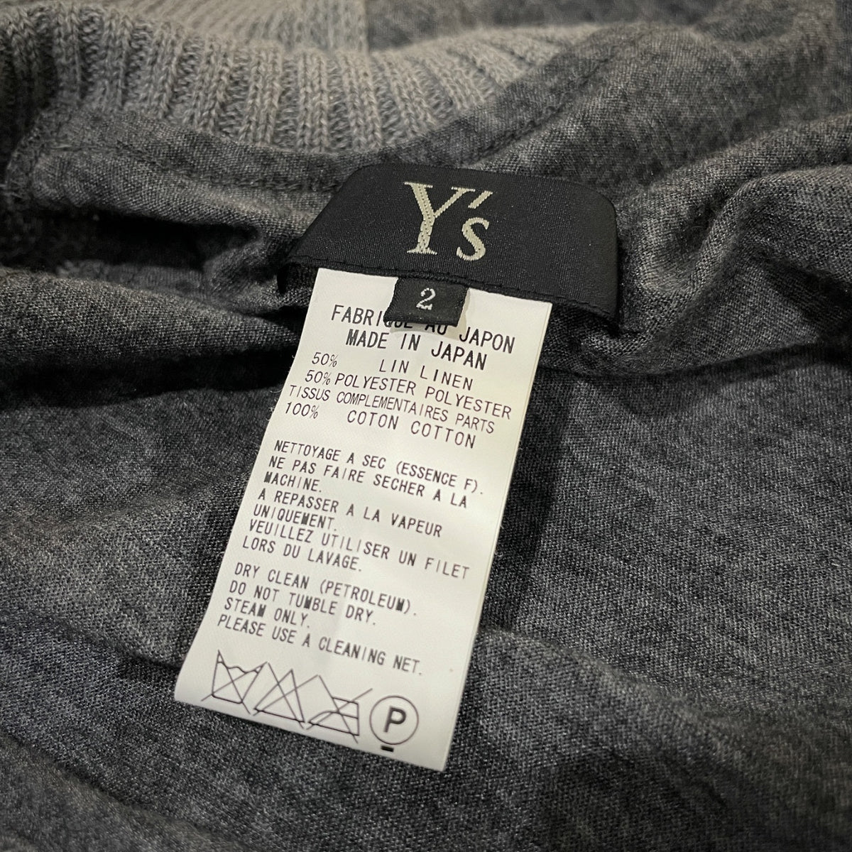 Y's 天竺ニットドッキングアシンメトリーカットソー トップス Tシャツ 半袖 Yohji Yamamoto Femme ワイズ ヨウジヤマモト レディース