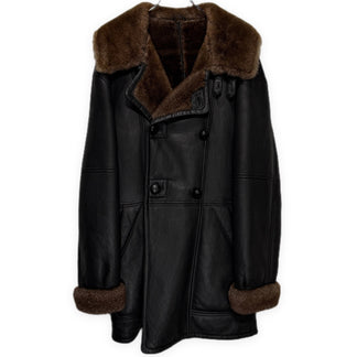 LQ Y's for men ラムレザームートンダブルブレストコート ブルゾン ジャケット アウター Archive 80s 90s Yohji Yamamoto Pour Homme ヨウジヤマモトプールオム ワイズフォーメン メンズ