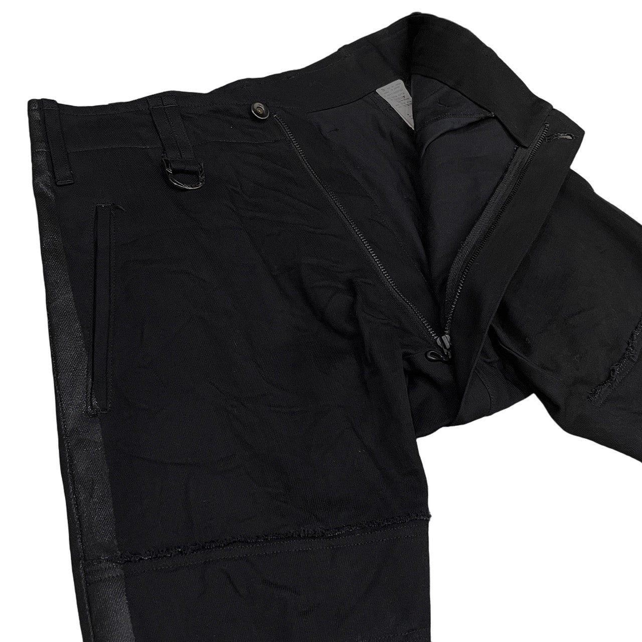 kiryuyrik 18AW PA Denime Paint Bondage Pants ストレッチブラックデニムサイドラインコーティングボンテージスキニーパンツ ボトムス 定価38,880円 キリュウ メンズ