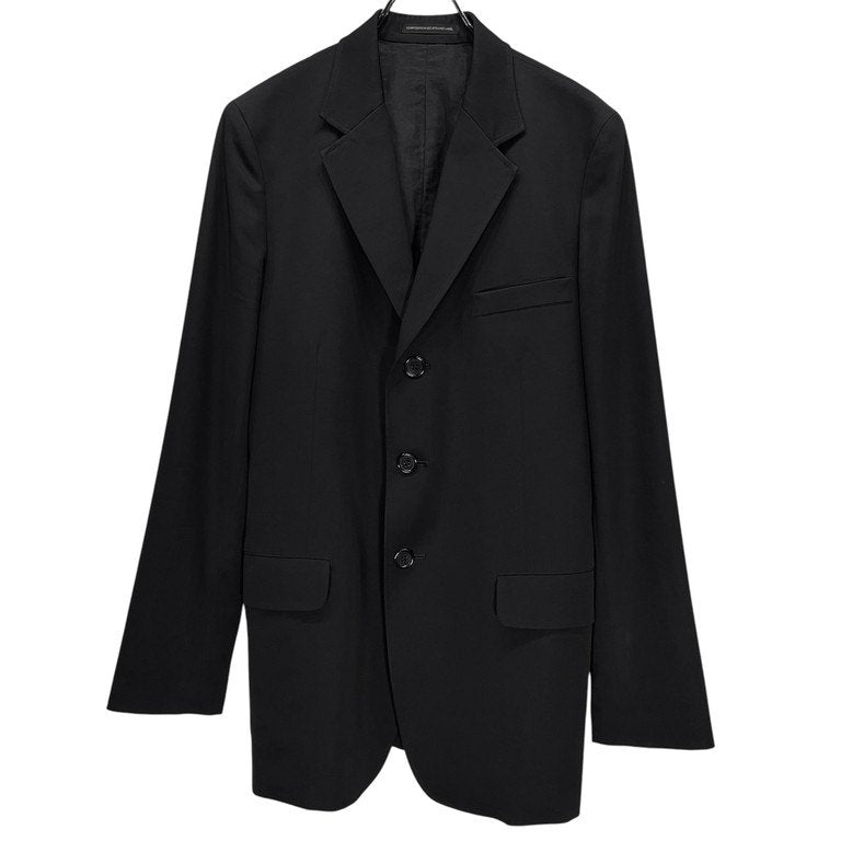 Y's for men ウールギャバジン袖裏ストライプ3Bテーラードジャケット ブレザー ブルゾン コート アウター Archive Yohji Yamamoto Pour Homme ヨウジヤマモトプールオム ワイズフォーメン メンズ