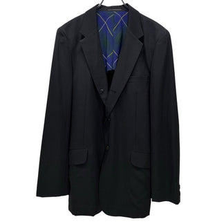 Y’s for men ウールギャバジンチェック裏地段返り3Bテーラードジャケット ブレザー ブルゾン コート アウター Yohji Yamamoto Pour Homme ヨウジヤマモトプールオム ワイズフォーメン メンズ
