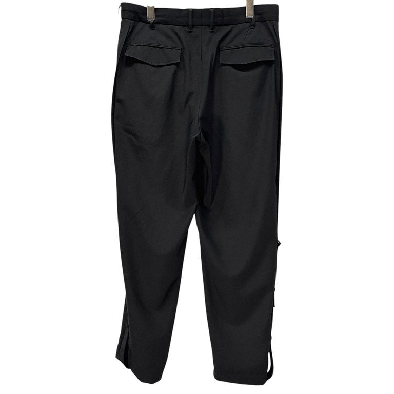 Yohji Yamamoto Pour Homme 16AW ウールギャバジン側章ボンテージパンツ ロールアップ ベルト サイドライン ボトムス Archive ヨウジヤマモトプールオム メンズ