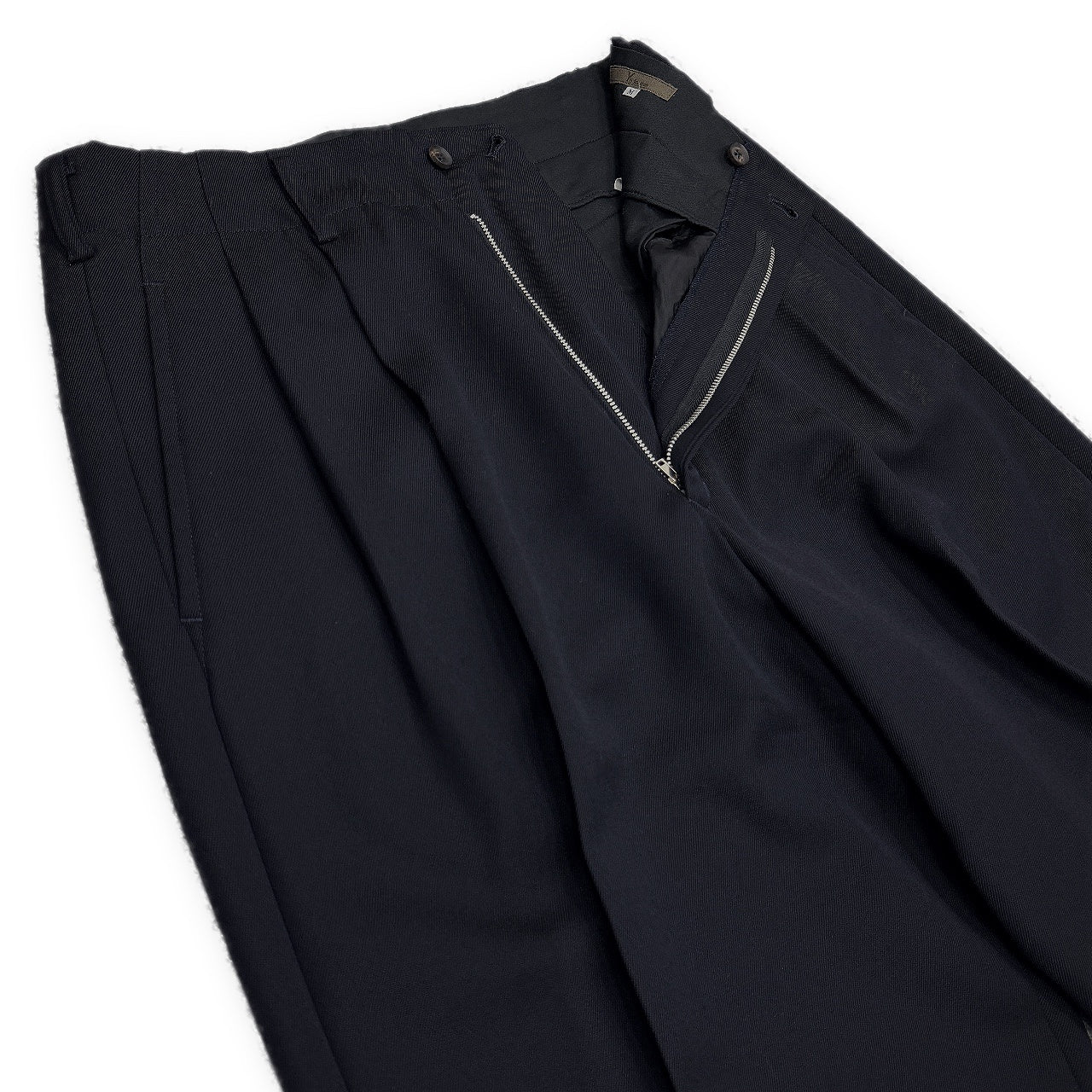 Y's for men ウールサージ2タックワイドテーパードスラックス パンツ トラウザーズ Archive 80s 90s ボトムス Yohji Yamamoto Pour Homme ヨウジヤマモトプールオム ワイズフォーメン メンズ