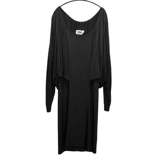 MM6 Maison Margiela レーヨン天竺レイヤードギャザーカットソーワンピース とろみ ストレッチ エムエムシックス メゾンマルタンマルジェラ レディース