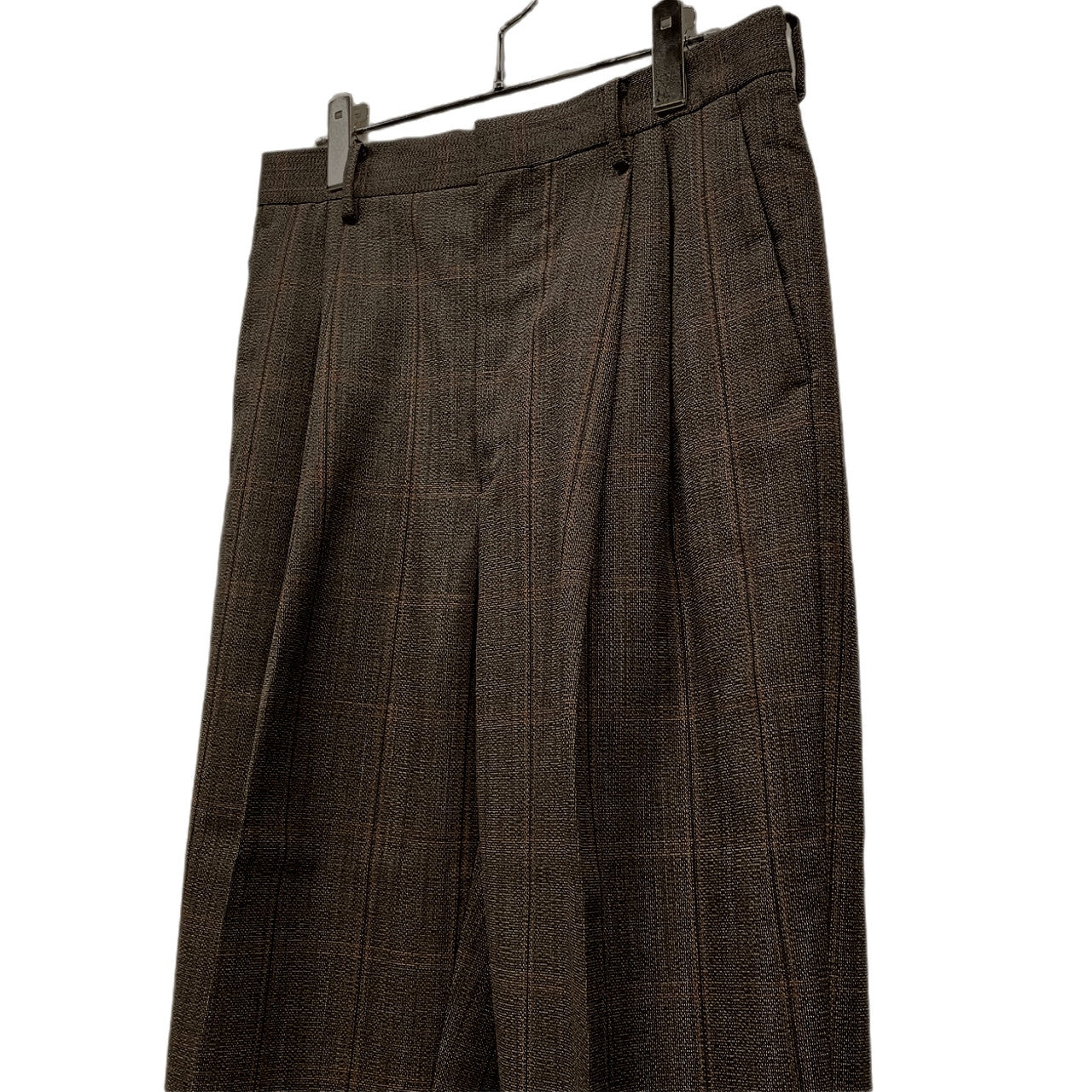 AURALEE 21AW BLUEFACED WOOL CHECK WIDE SLACKS ウールチェックワイドスラックス パンツ トラウザーズ ボトムス 定価38,500円 A21AP02CB オーラリー メンズ