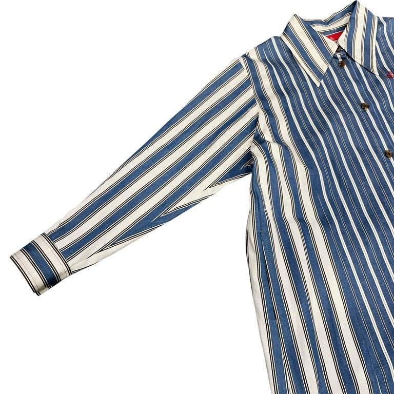 Vivienne Westwood RED LABEL 20SS 切替ストライプオーバーサイズロングシャツワンピース ブラウス コート トップス アウター オーブ刺繍 ヴィヴィアンウエストウッド レッドレーベル レディース