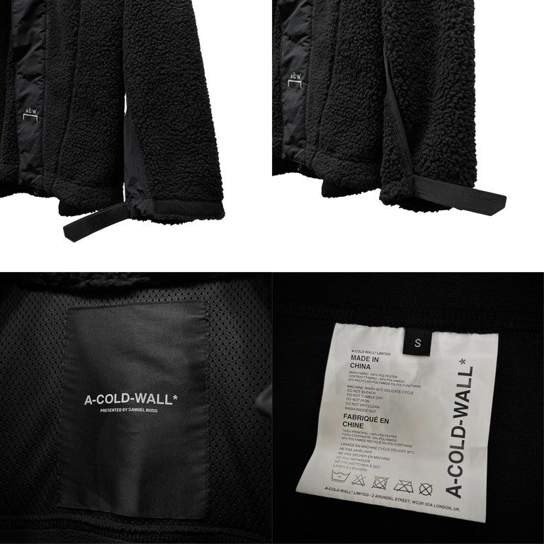 A-COLD-WALL 21AW BIAS FLEECE JACKET バイアスダブルジップ切替フリースジャケット ボア ブルゾン アウター 定価96,830円 ア コールドウォール メンズ