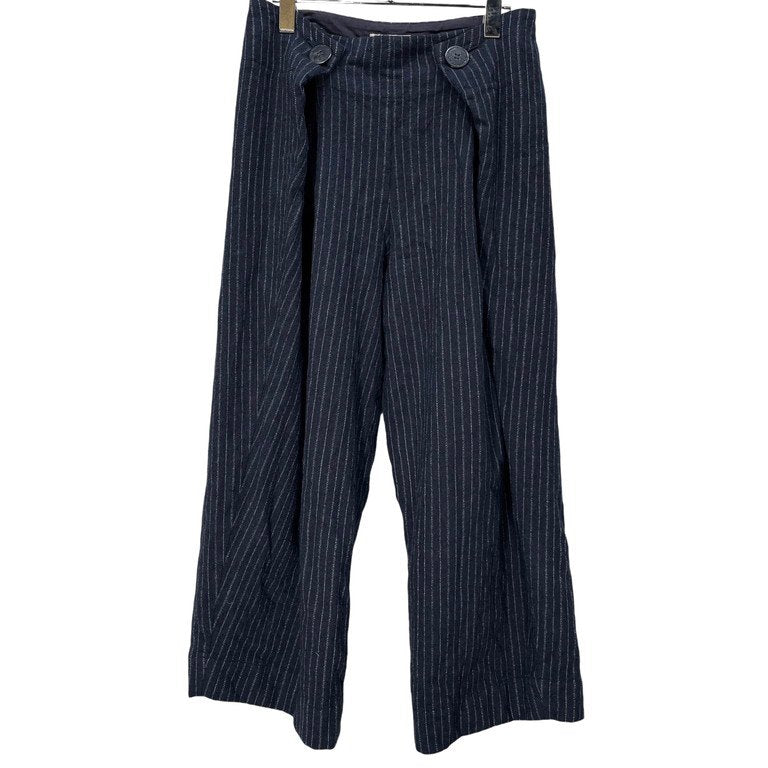 Vivienne Westwood ANGLOMANIA ウールストライプフランネルサイドダブルラップパンツ ボトムス ヴィヴィアンウエストウッド アングロマニア メンズ レディース ユニセックス