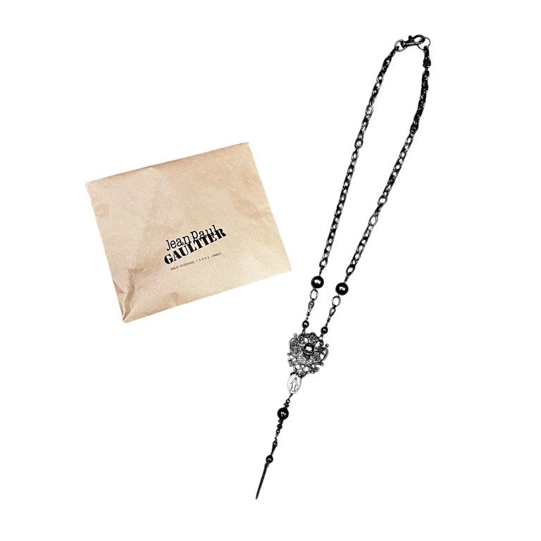 Jean Paul GAULTIER スカルマリアチェーンネックレス 一点物 激レア 希少 Archive 90s 00s JPG 未使用 ペンダント アクセサリー ジャンポールゴルチエ メンズ レディース ユニセックス