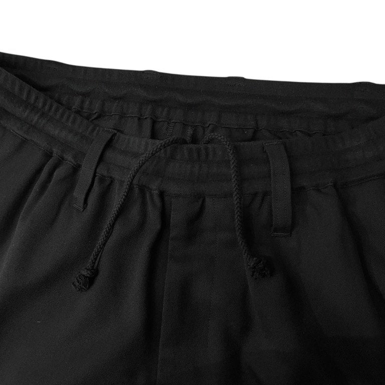REGULATION Yohji Yamamoto MEN 16AW ウールギャバジン裾リブイージーワイドパンツ ウエストゴムシャーリング ドローストリング ボトムス Pour Homme レギュレーション ヨウジヤマモト メン メンズ