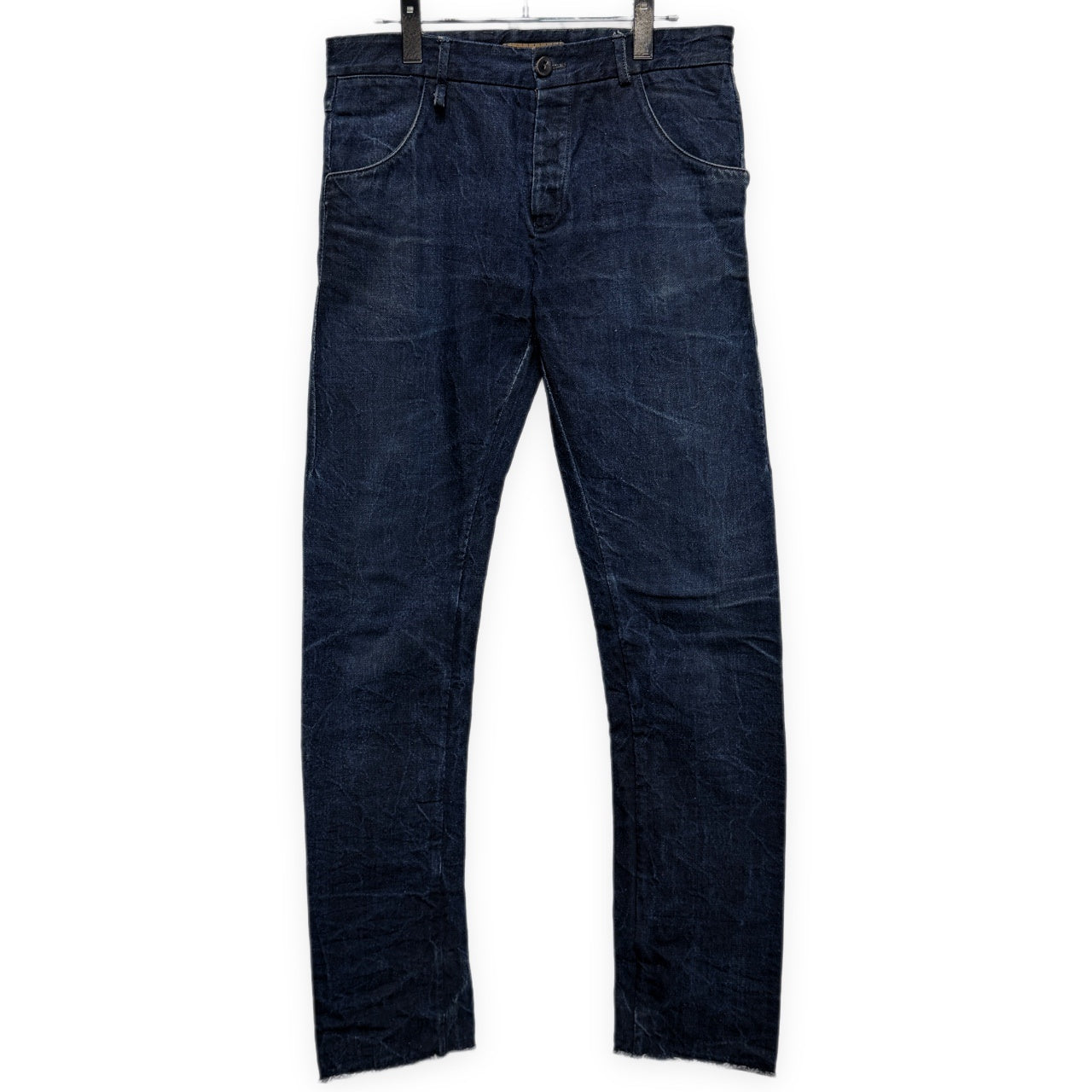 LAYER-0 DENIM 5P PANT インディゴデニムレザーボタン5ポケットパンツ ジーンズ ボトムス Alessio Zero レイヤーゼロ メンズ
